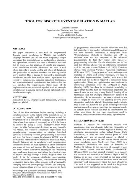 Image result for Discrete Event Simulation MATLAB