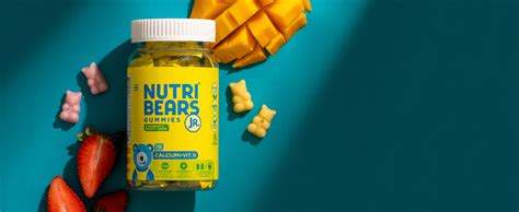 NutriBears Calcium with Vitamin D Gummies for Kids and Teens, 30 Count ...