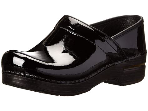 Dansko Womens Professional Leather Closed Toe Clogs, Black Patent, Size ...