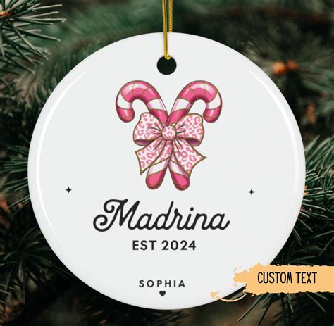 Personalized Madrina Ornament,christmas Ornament,spanish Latina Godmother Christmas Keepsake ...
