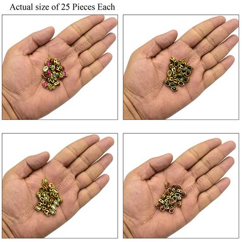 Kundan Rhinestones Mix Colors Combo embroiderymaterial.com