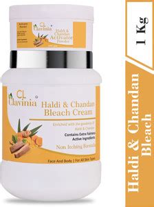 CLAVINIA Professional Haldi And Chandan Bleach Cream With Activator 1 ...