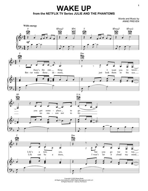 Madison Reyes Wake Up (from Julie and the Phantoms) Sheet Music Notes ...