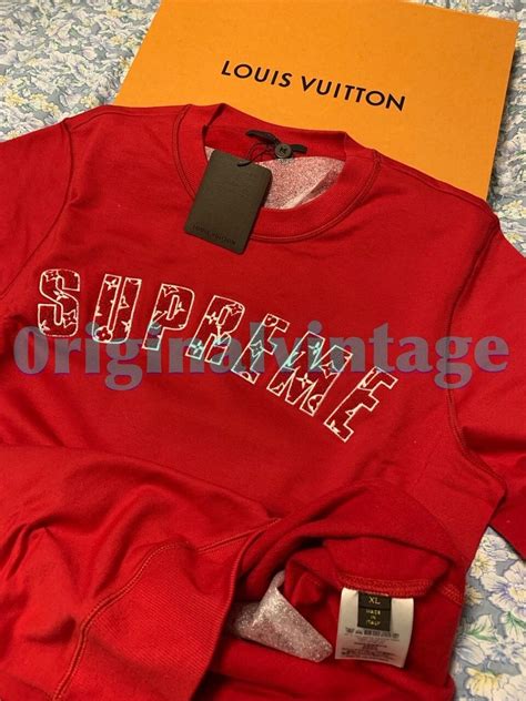 Sudadera lv on sale supreme roja