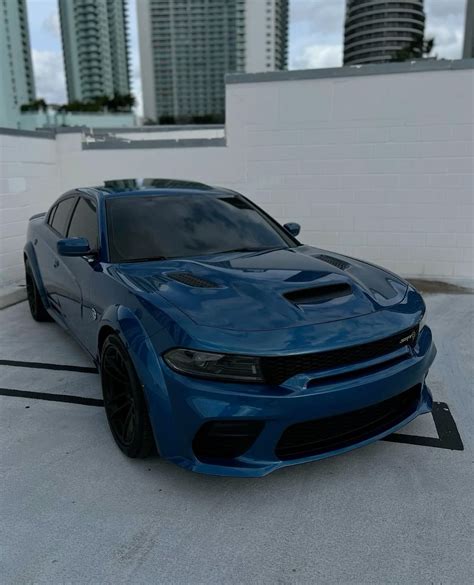 Atlantic Blue Widebody Hellcat Dodge Charger