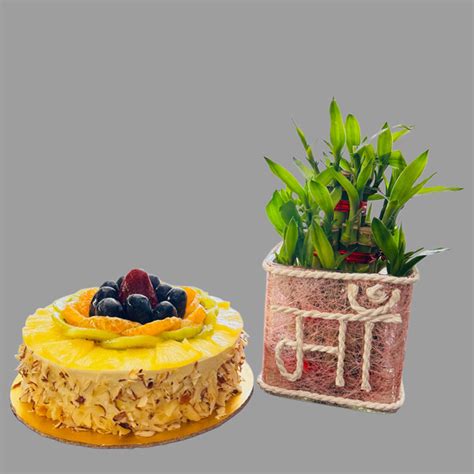 Combo of Maa Bamboo & Cake - DP Saini Florist & Baker's