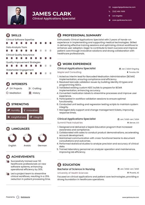 10+ Clinical Applications Specialist Resume Samples & Templates for 2025