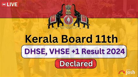 Kerala Plus One Result 2024 Declared: Check DHSE, VHSE Class +1 School ...