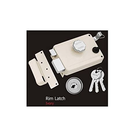 Pin Cylindrical Door Lock Rim Latch Ivory (Inter Lock & Ivory Finish ...