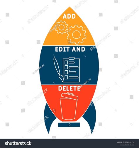 Aed Add Edit Delete Acronym Business: เวกเตอร์สต็อก (ปลอดค่าลิขสิทธิ์) 2042281718 | Shutterstock