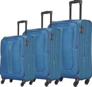 ARISTOCRAT 3Pcs soft Trolley Set Blue (58,69,79 cm) Expandable Check-in ...