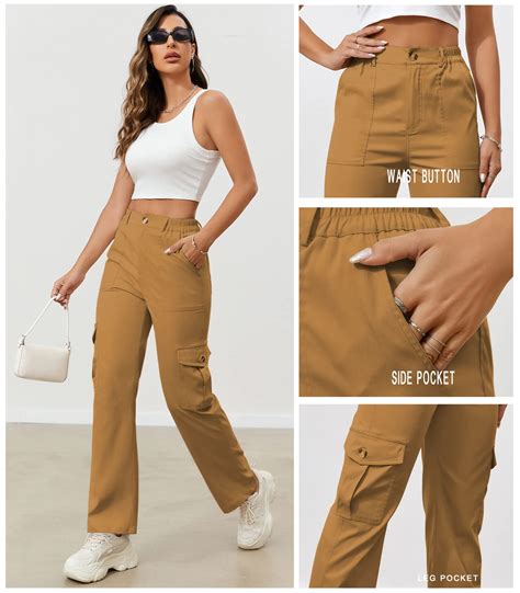 Snapklik.com : Miladusa Womens Cargo Pants High Waisted Hiking Pants ...