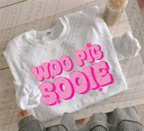 Pink Star Retro Woo Pig Sooie TRANSFER – Sassy Sublimation & Screen Prints