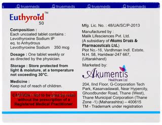 Euthyroid 50 MCG Tablet | Order EUTHYROID 50 MCG Tablet 4 Online at ...