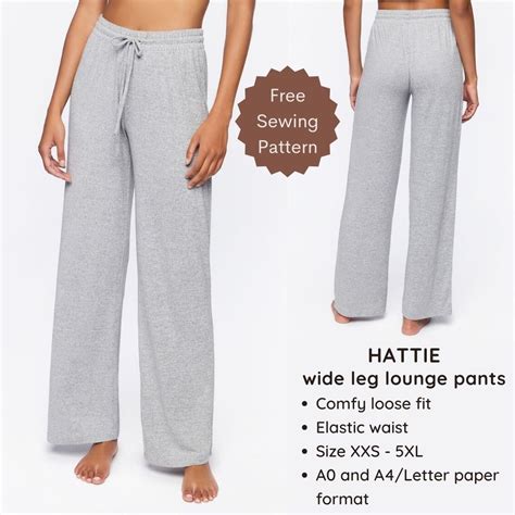 Hattie elastic waist lounge pants – Free PDF sewing pattern – Tiana's ...