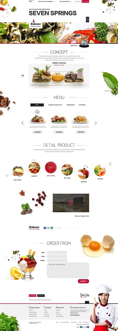 原创作品：Zukner餐饮网站 @NewNewNeil采集到Web(3768图)_花瓣UI/UX | Ideias de design ...