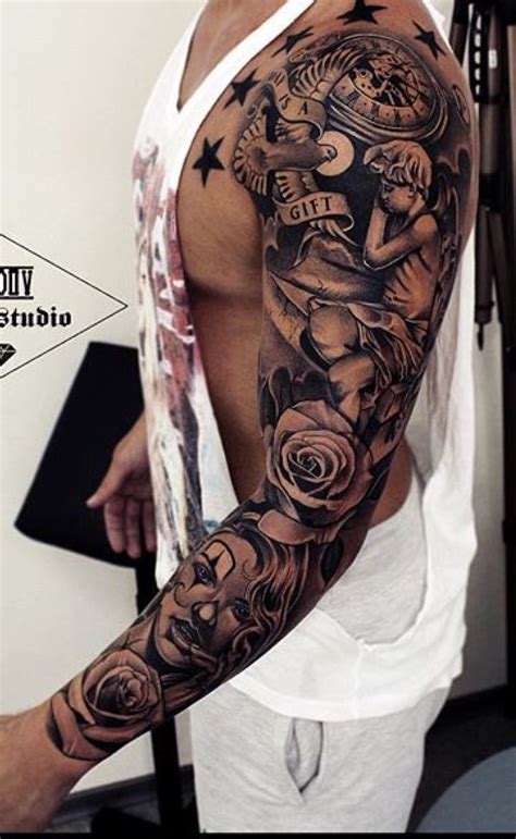 777 Spine Tattoo Sleeve Mens