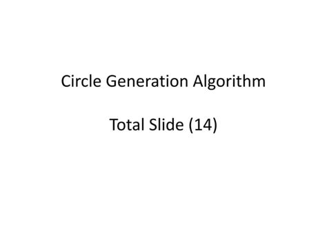 Image result for Circle Algorithm Explanation