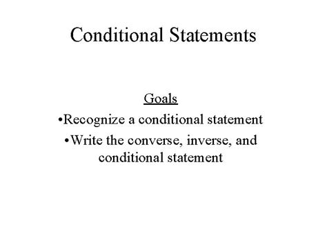 Image result for Formal Conditional Statement