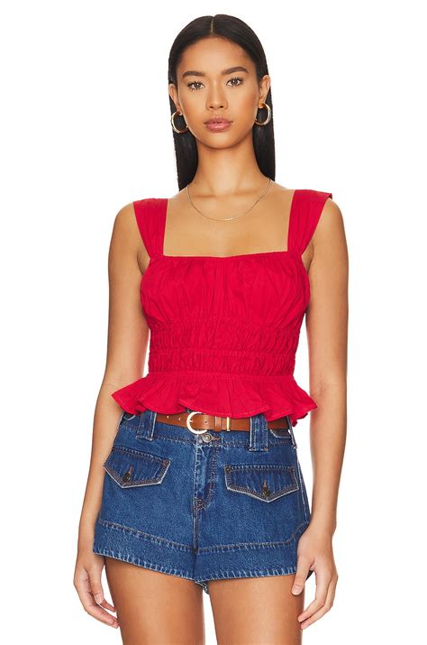 FAITHFULL THE BRAND Tamerici Top in Cherry Tomato | REVOLVE