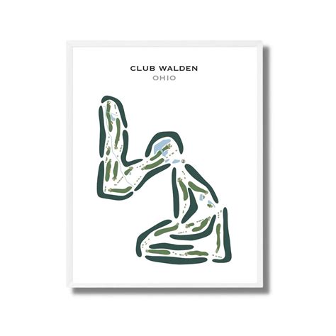 Club Walden, Ohio Golf Course Map Wall Canvas, Golf Map Art Print, Golf ...