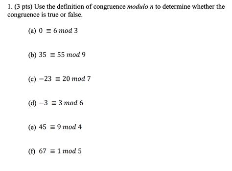 Image result for Congruence Modulo N Formula