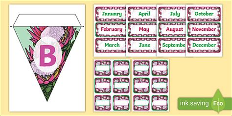 Printable Birthday Calendar | Protea Birthday Chart - Twinkl