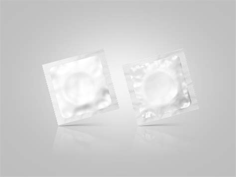 Premium Photo | Blank white condom packet, isolated