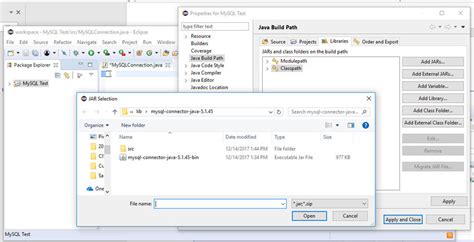 JDBC in Eclipse Using MySQL 的图像结果