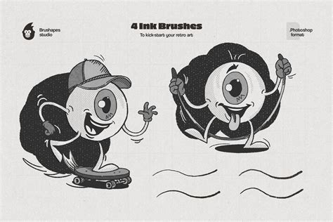 Retro Halftone Photoshop Brushes