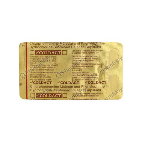 Buy New Coldact Strip Of 10 Capsules Online at Flat 15% OFF | PharmEasy