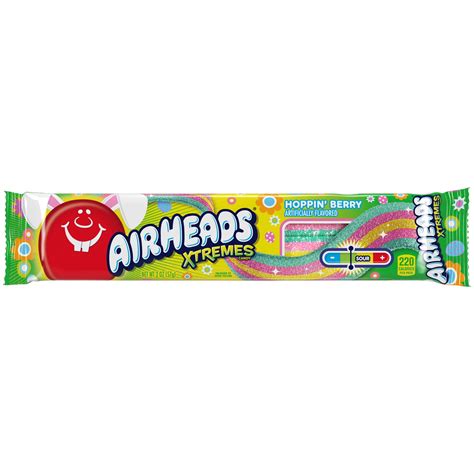 Airheads Xtremes Hoppin' Berry Belts, Sweetly Sour Candy, Chewy Texture ...