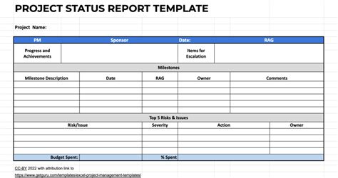 Project Report Template Excel 的图像结果