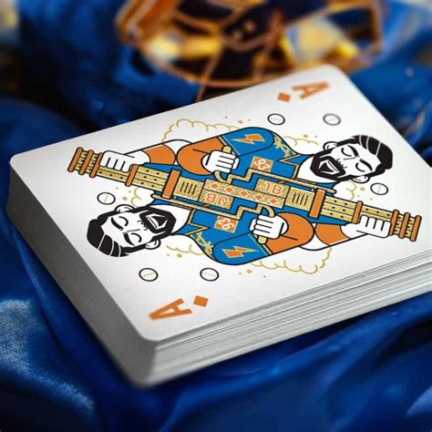 Mumbai Indians - Blue & Gold Poker Size Cold Foil Playing Cards | Art ...