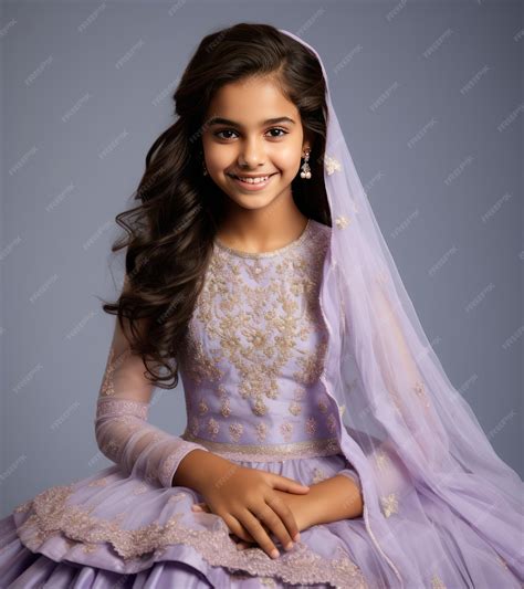 Premium Photo | Indian Teenager in Pastel Lehenga Dress 16 Years Old ...