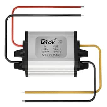 DROK 12v to 9v Buck Converter, DC 8-35V to 9V 2A 18W Voltage Regulator ...