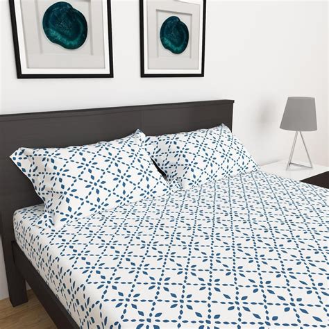 Buy My Bedding Printed Double Bedsheet - Set Of 3 Pcs. - Cotton - 154 ...