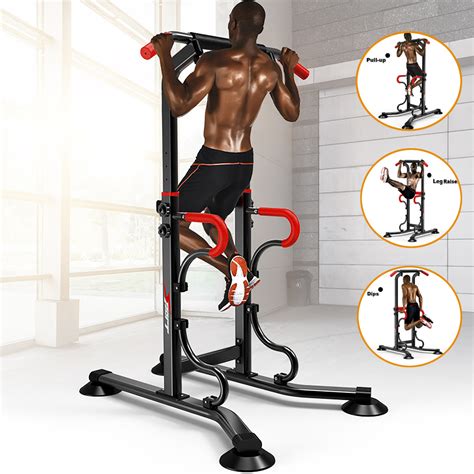 Power Tower Pull Up Bar Dip Station Dip Stands Multi Function Fitness ...