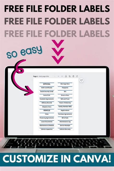 Image result for Print File Folder Labels