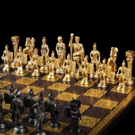 Buy StonKraft Collectible Complete Brass Chess Game Board Set With 100% ...
