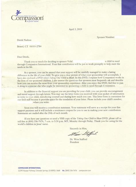 Brighter Future Today: Welcome letter from Compassion International on ...