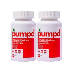 Pumpd Vitamin D3 600 IU + K2 | 100% RDA Plant-Based | Vitamin D3(Lichen ...