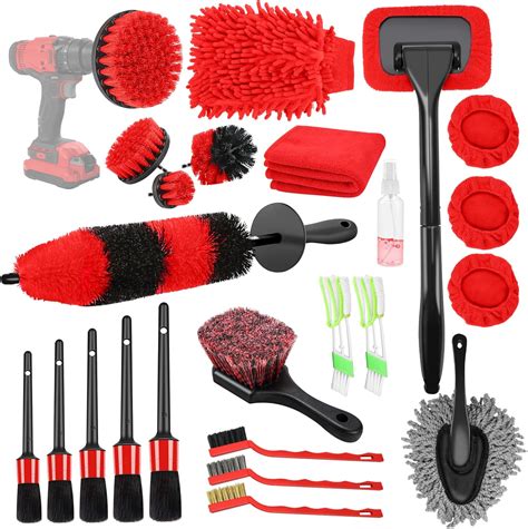 Amazon.com: 25Pcs Car Detailing Brush Set, KOFANI Car Detailing Kit with Detailing Brushes for ...