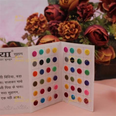 Navya Suhag Multicolor Round Plain Bindi Book – Sparkle and Glow