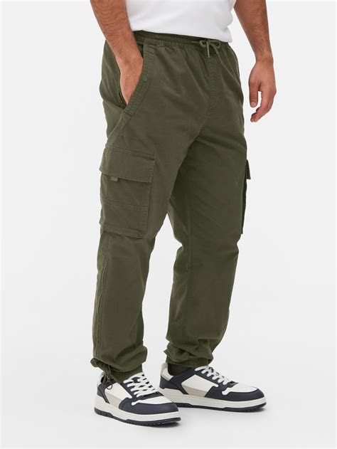 Men's Olive Adaptive Cargo Pants | Primark