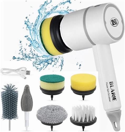 Amazon.com: Blarie Power Spin Scrubber, Spin Brush for Cleaning Set ...