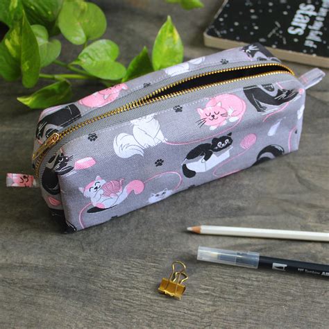 Canvas Zippered Box Pouch with Waterproof Lining - Multipurpose, Stati ...