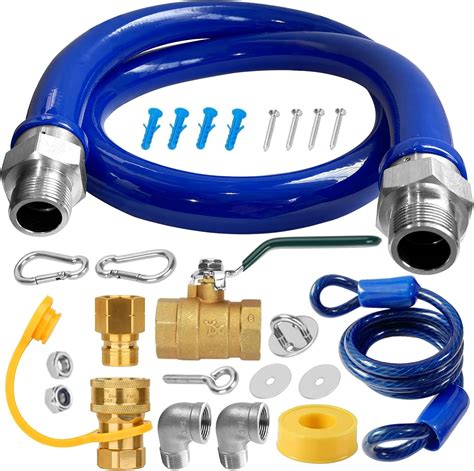 1675KIT48 Safety System Kit, 48" Mobile Gas Hose Connector Kit with 2 ...