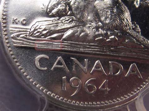 Bu Gem 1964 Canadian Nickel. 5c. Canada. Pcgs Ms67.