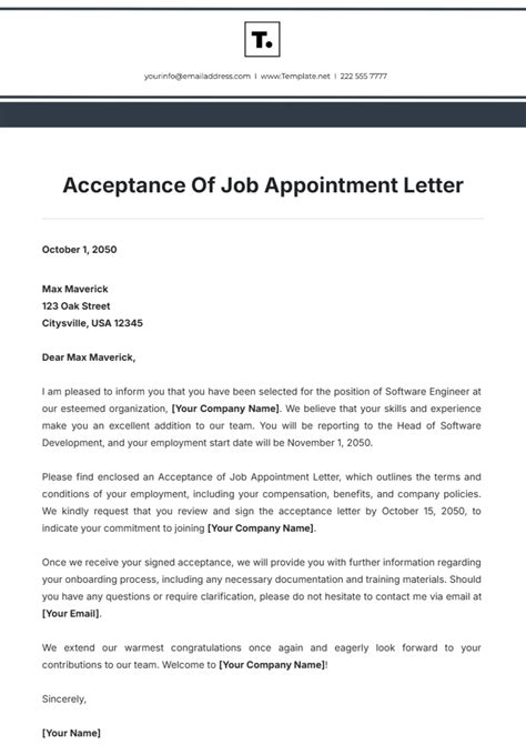 Offer Letter Acceptance Email 的图像结果